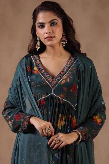 Teal Long Sleeve Suit Set